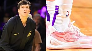 IN PHOTOS: Lakers' Austin Reaves debuts stunning ‘Valentine's Day’ AR1 kicks against the Rockets