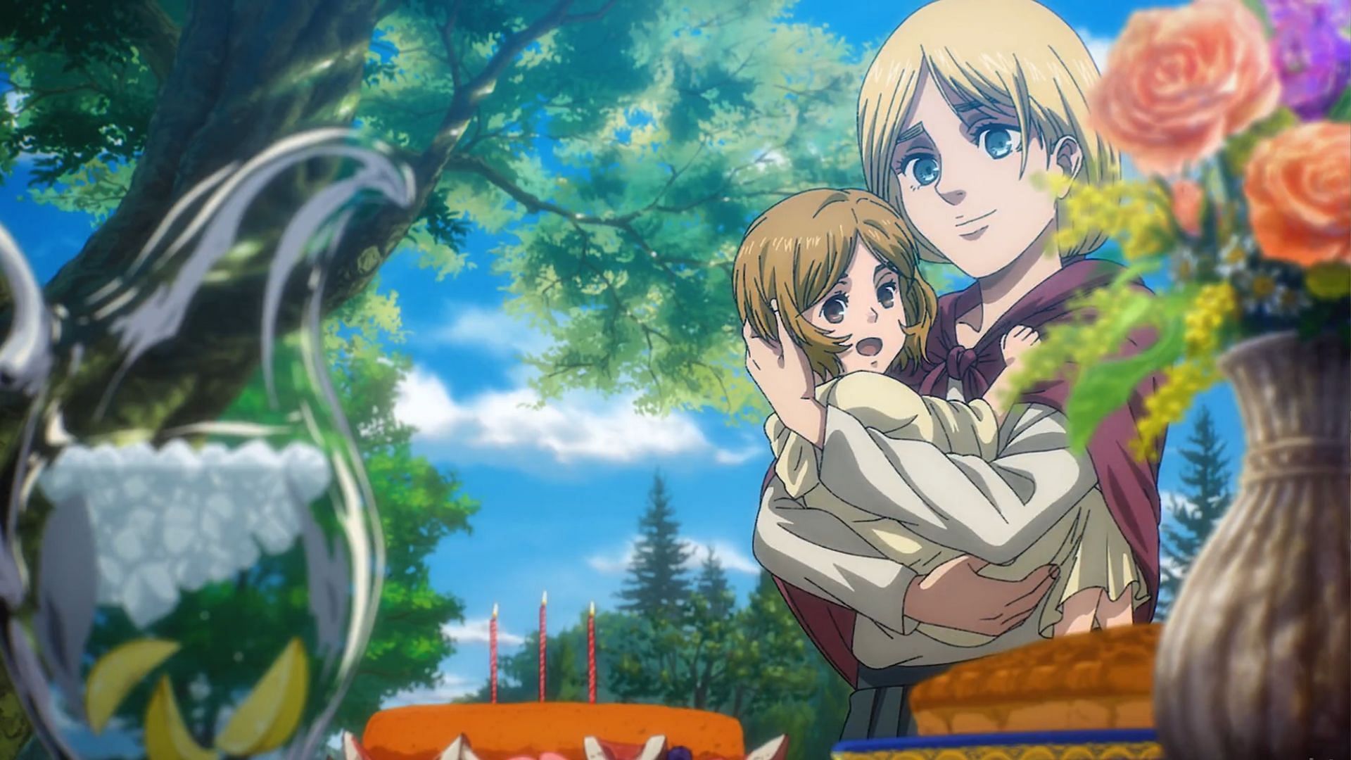 Historia and her daughter as seen in Attack on Titan finale (Image via MAPPA)