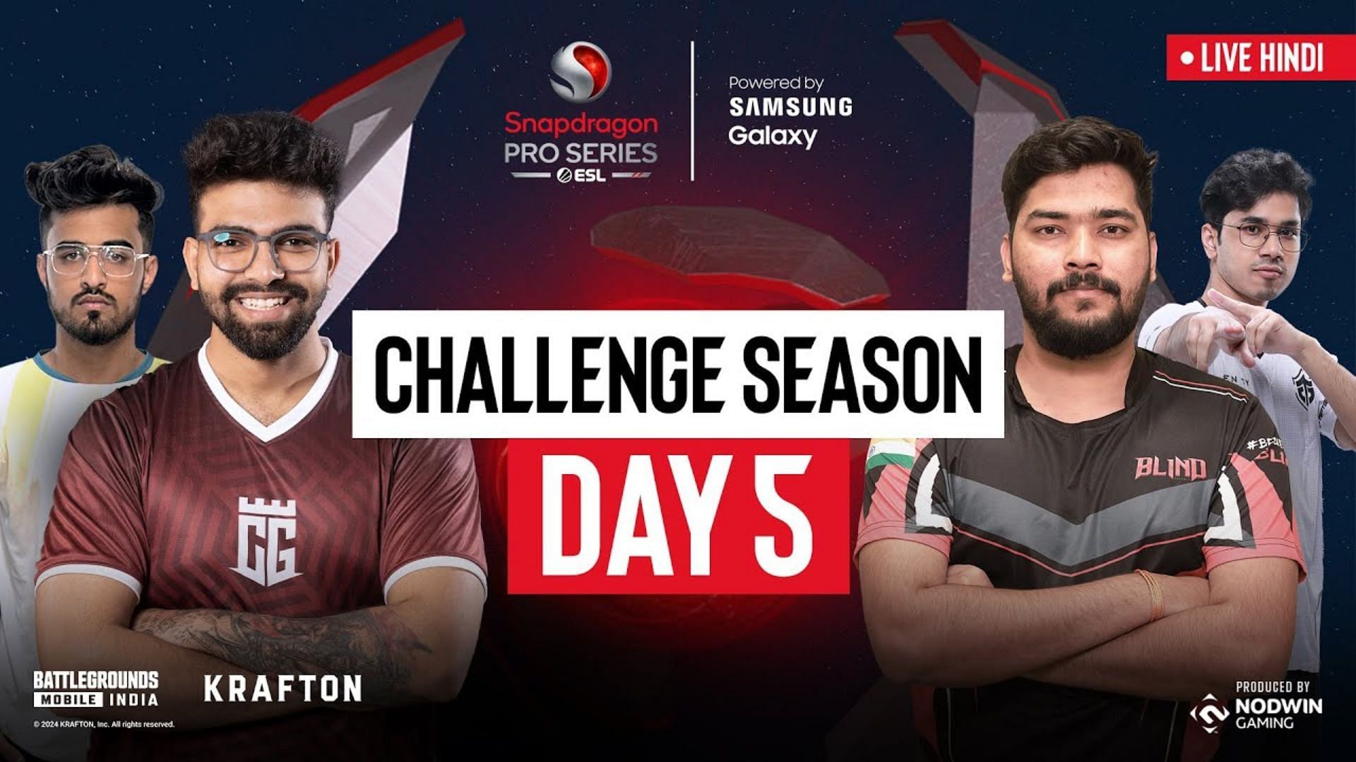 ESL Snapdragon BGMI Pro Series 2024 Challenge Season Day 5 Teams, map