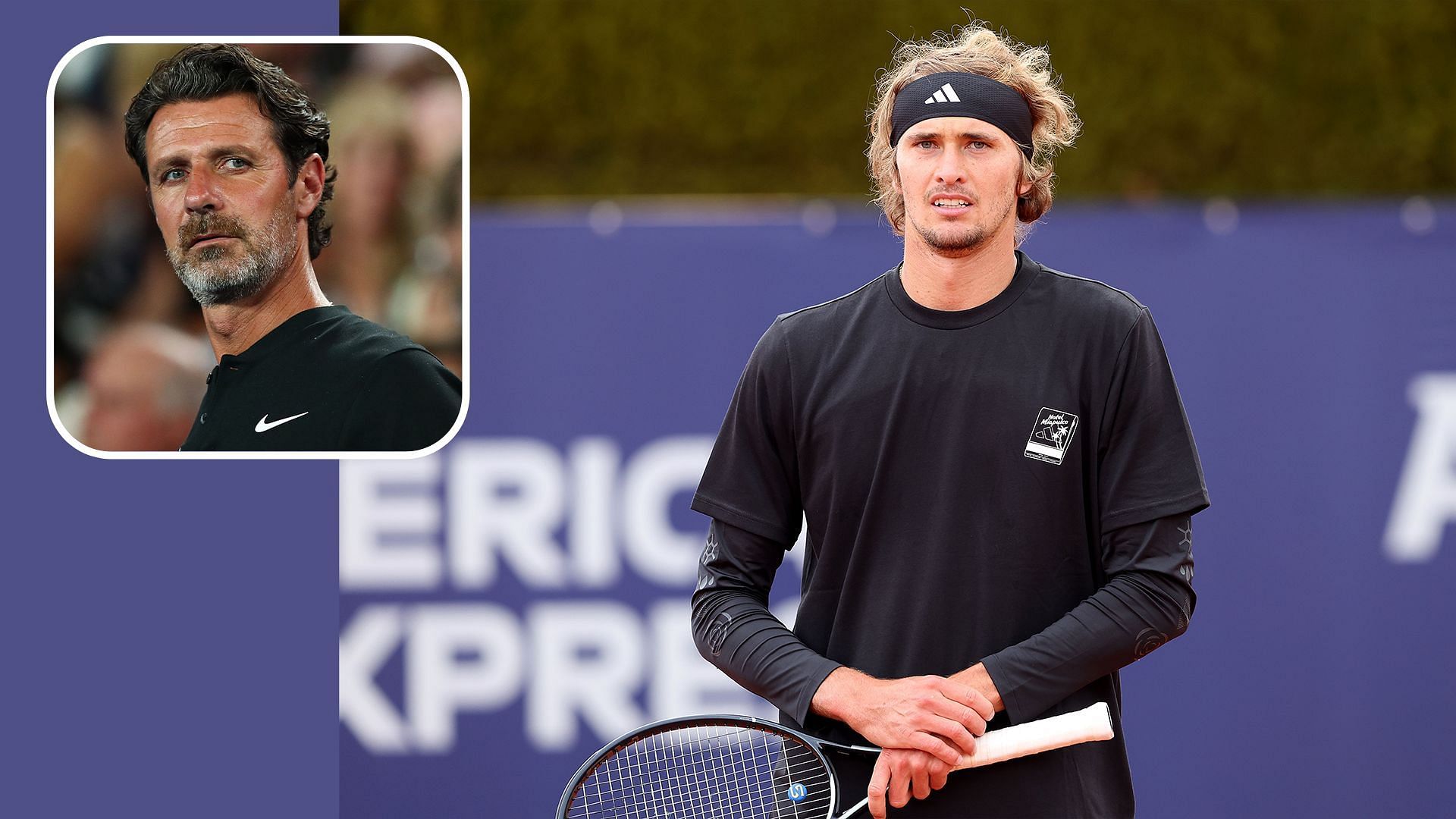 Alexander Zverev and Patrick Mouratoglou (inset)