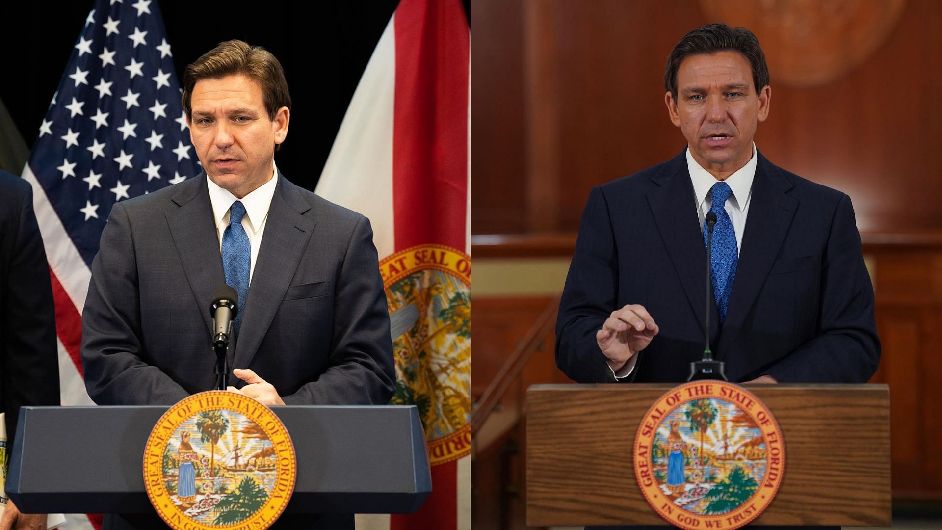 DeSantis has been tagged as a &quot;climate criminal&quot; (Image via Facebook / Governor Ron DeSantis)