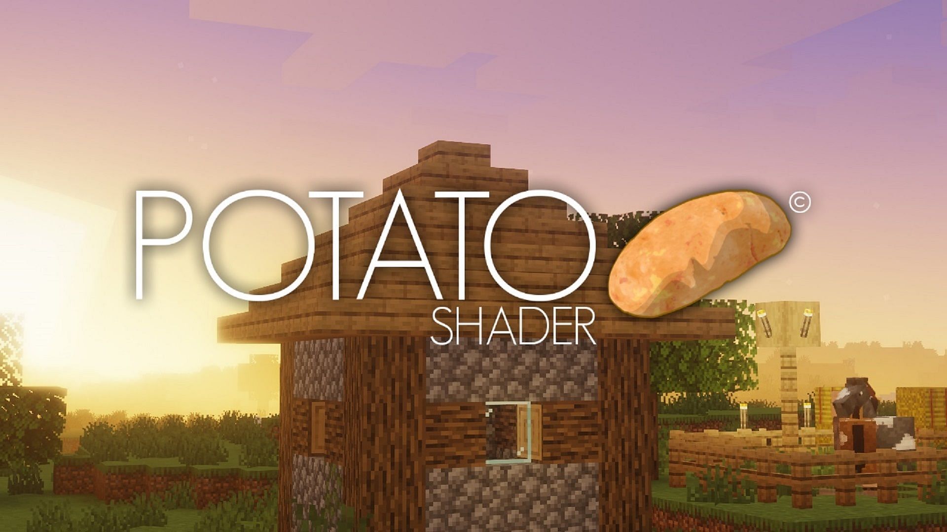 Potato Shader can run on Minecraft with just about any kind of hardware (Image via RRe36/CurseForge)