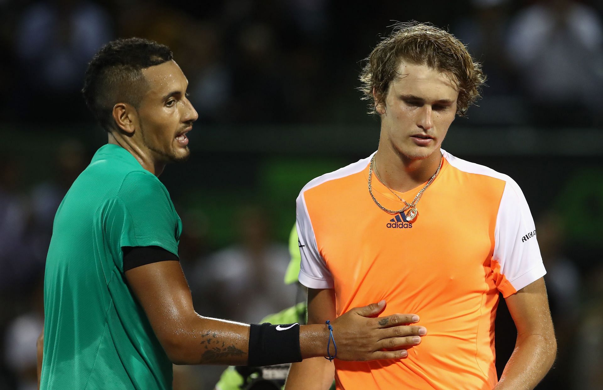 Nick Kyrgios and Alexander Zverev at the 2017 Miami Open