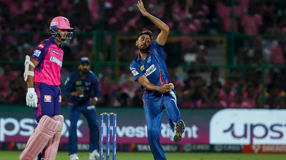 The Rajasthan Royals traded n Avesh Khan from the Lucknow Super Giants ahead of the auction. [P/C: X]