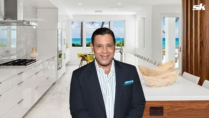 Inside ex-Cubs icon Sammy Sosa's former $17,250,000 Golden Beach mansion featuring sweeping oceanfront pool overlooking Atlantic panoramas