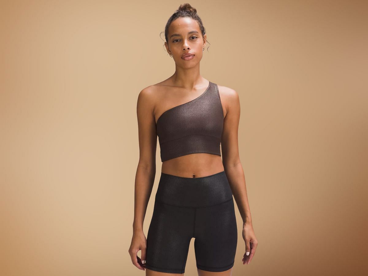 The asymmetrical ribbed bra (Image via Lululemon)