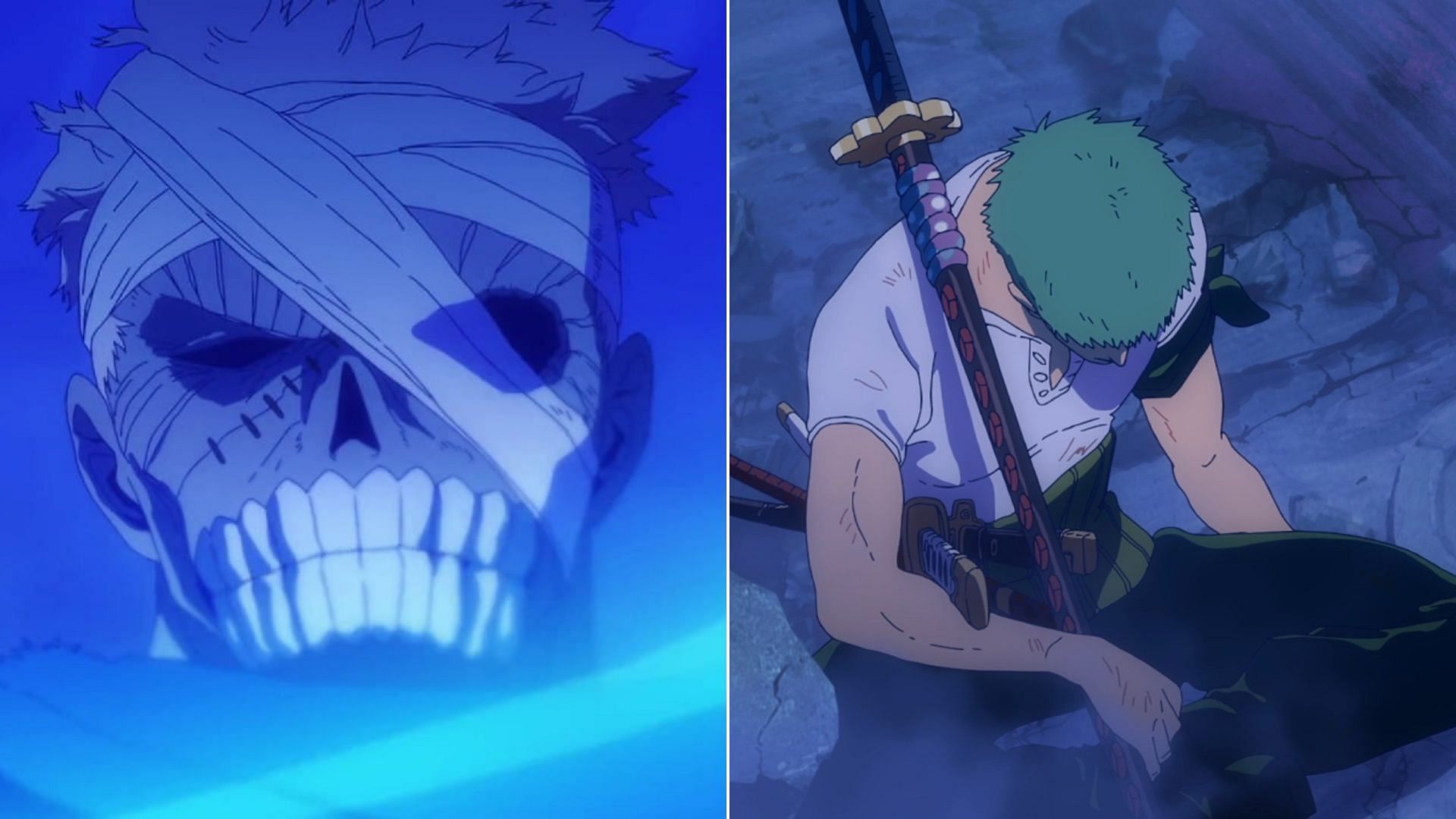 Zombie Ryuma&#039;s encounter with Zoro as seen in Monsters (Image via E&amp;H Production)