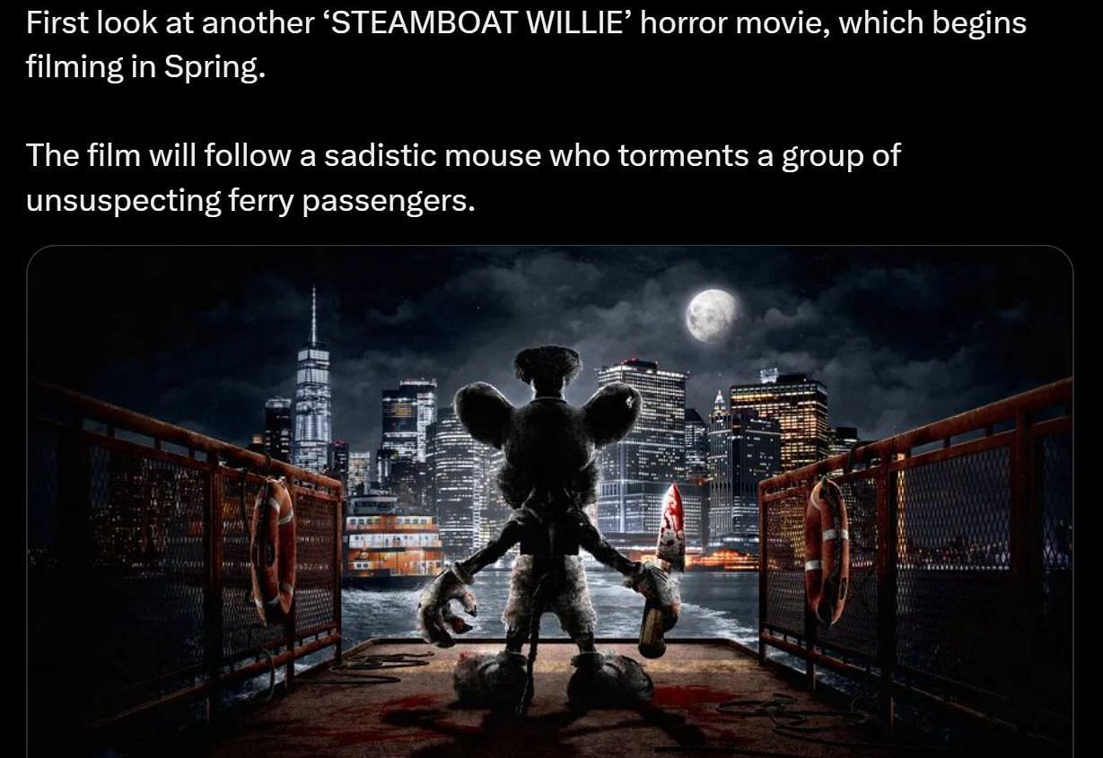 DF&#039;s post about Steamboat Willie (Image via X)