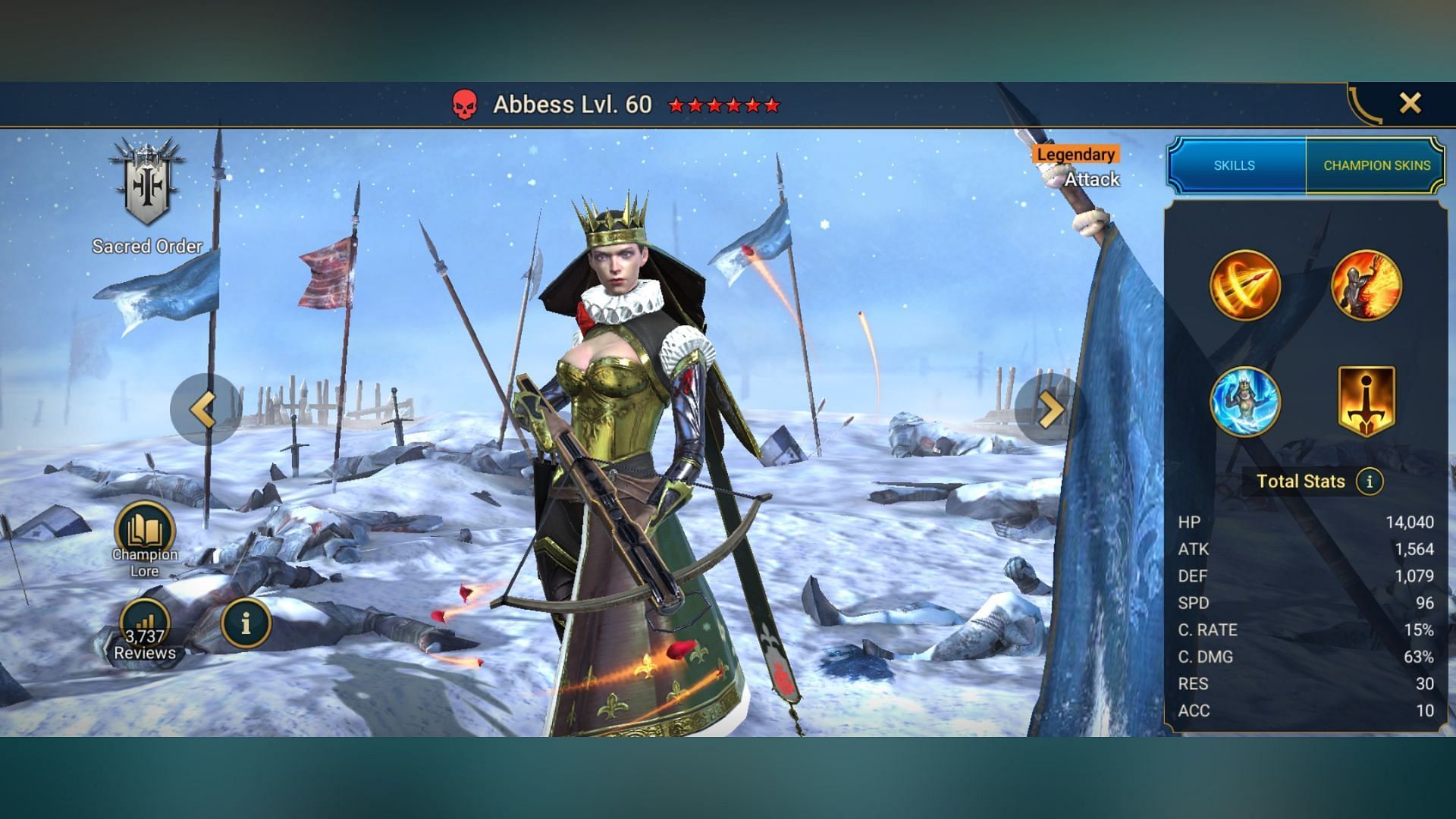 Abbess in Raid Shadow Legends (Image via Plarium)