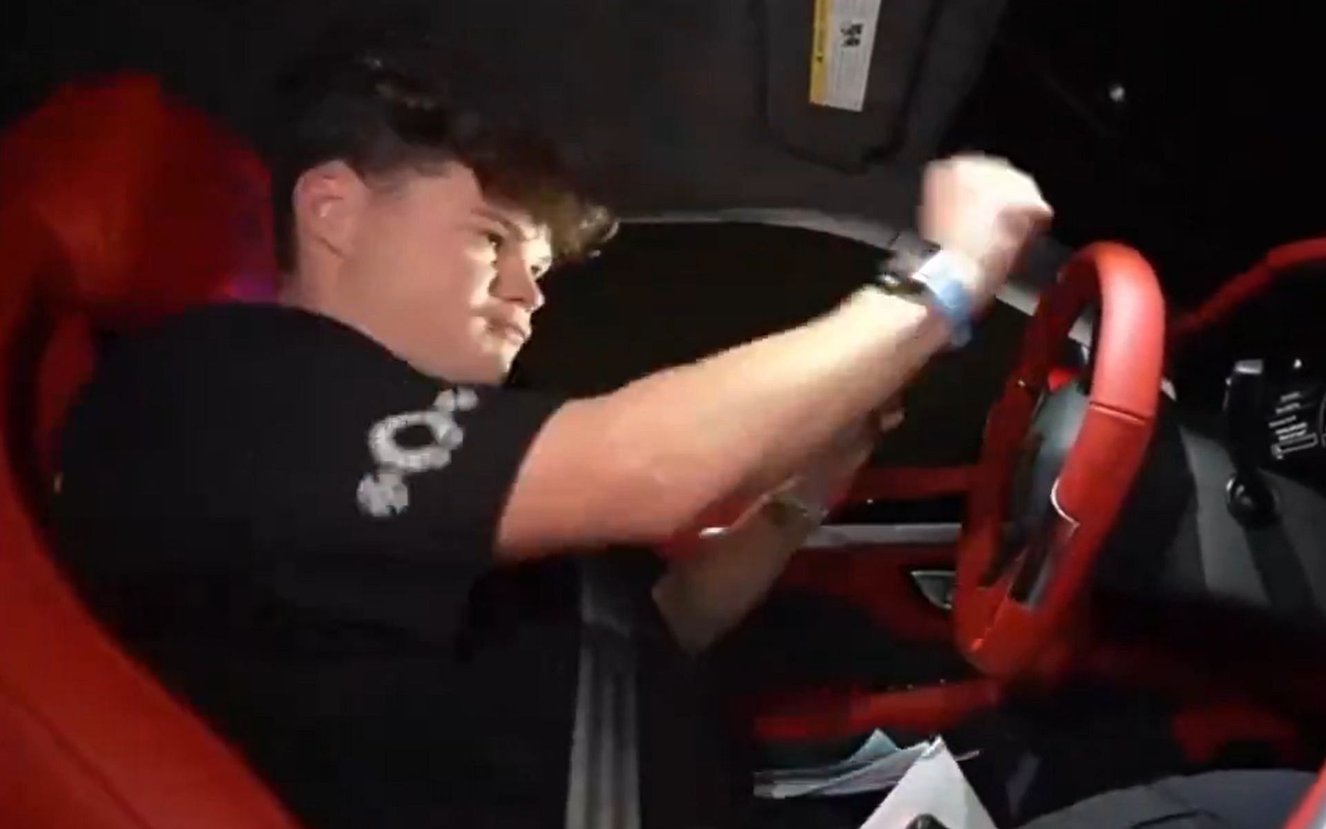 Jack Doherty disrespects police after speeding his Lamborghini (Image via @DramaAlert/X)