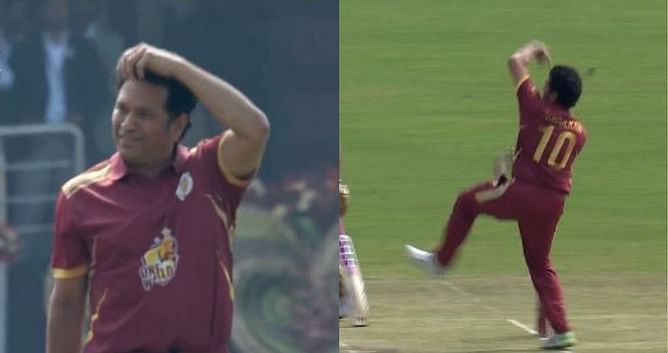 सचिन तेंदुलकर ने की लम्बे समय बाद गेंदबाजी, युवराज सिंह की टीम के खिलाफ हासिल किया विकेट, देखें वीडियो
