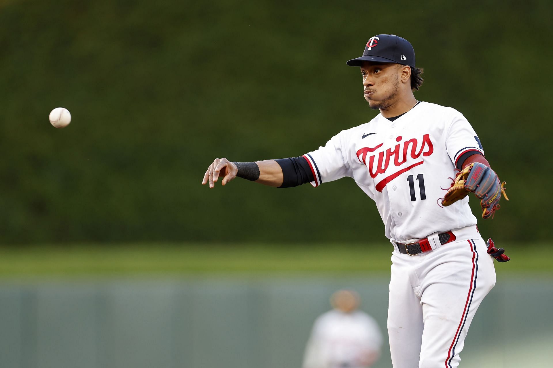 Jorge Polanco played second base for the Twins.