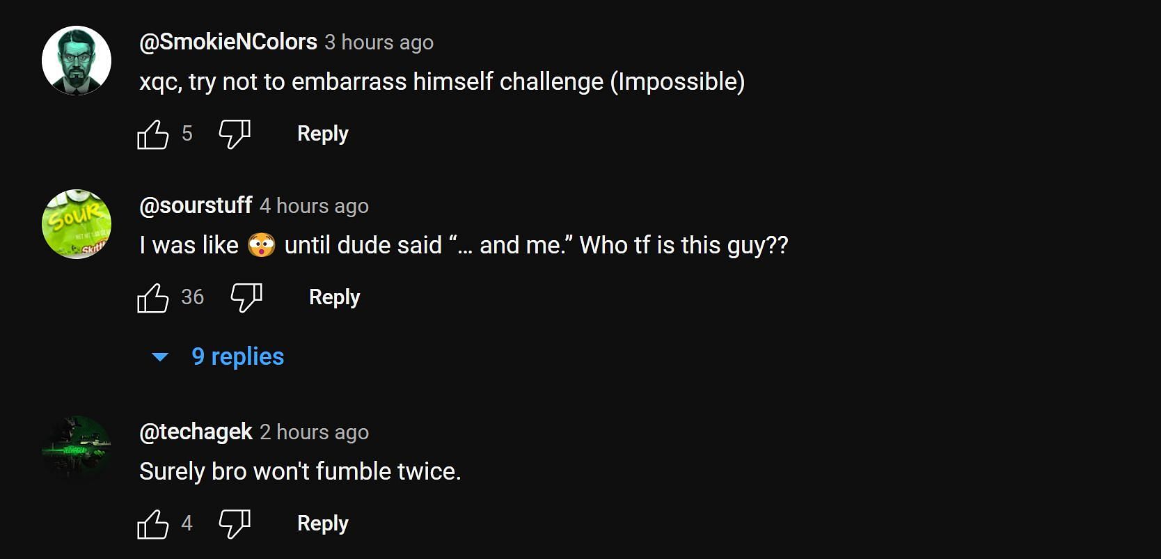Some more fan reactions (Image via YouTube comments section)
