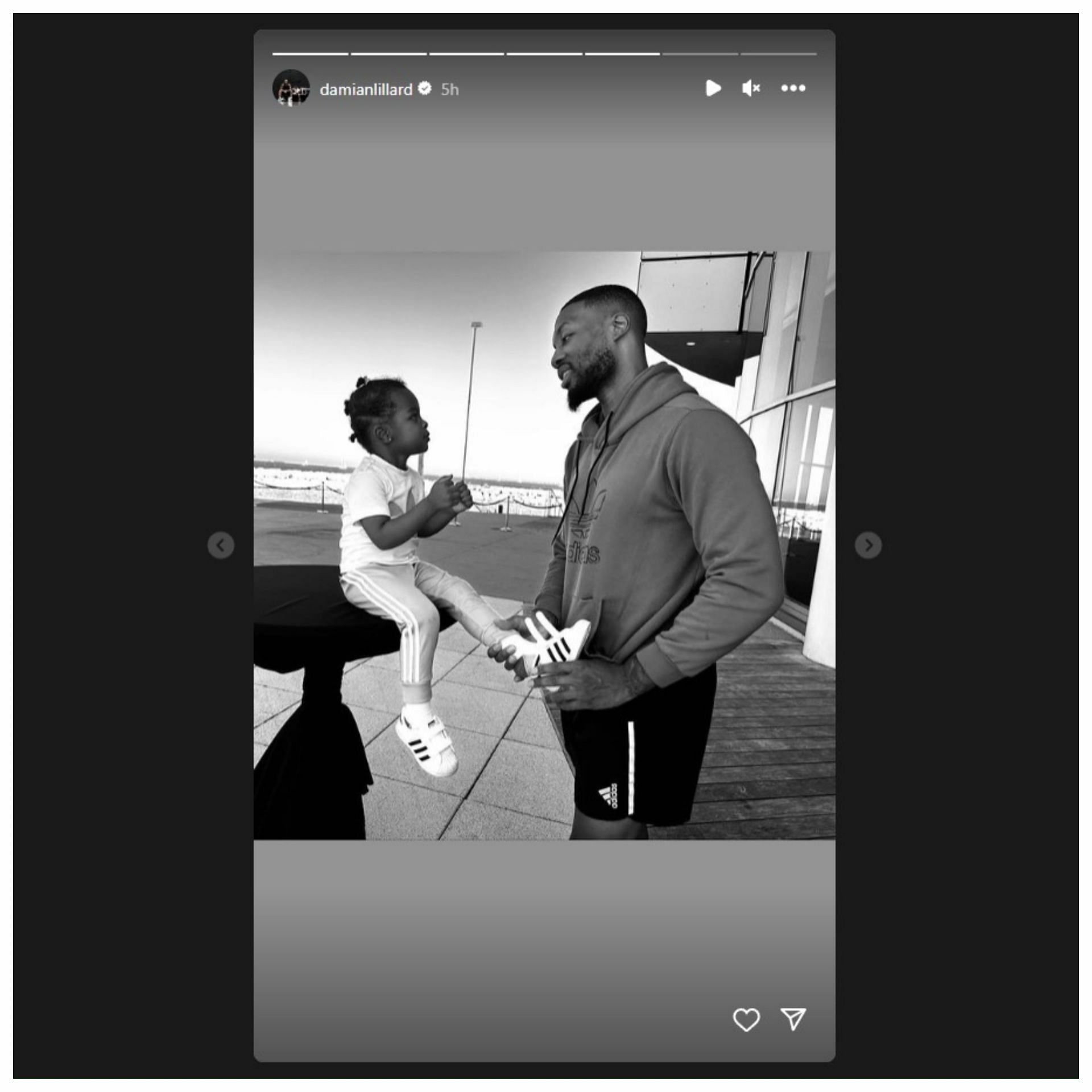 Lillard spends time with his kids