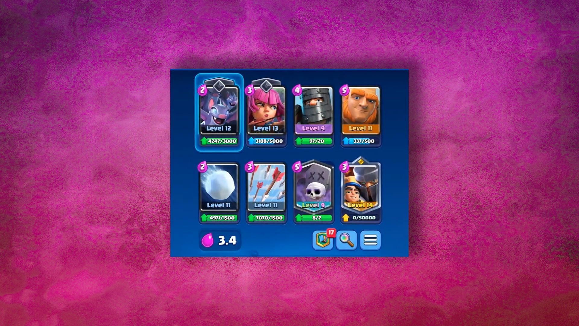 Giant - Graveyard deck with Bats Evolution and Archers Evolution (Image via Supercell)