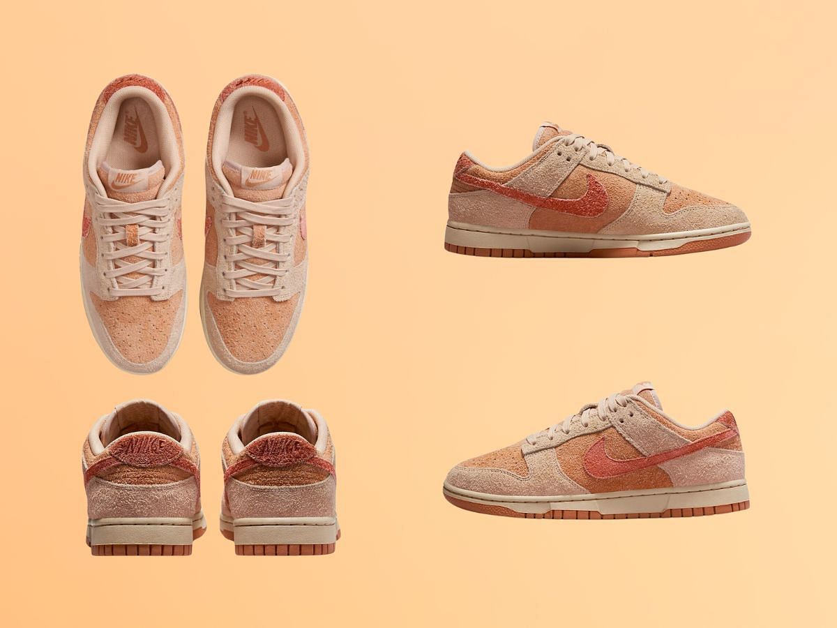 Here&#039;s another look at Nike Dunk Low Burnt Sunrise sneakers (Image via YouTube/@inboxtogo)