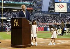 "Couldn't avoid it!"- Derek Jeter shares adorable fatherhood moment as Yankees icon reveals glitter-laden artwork on his face