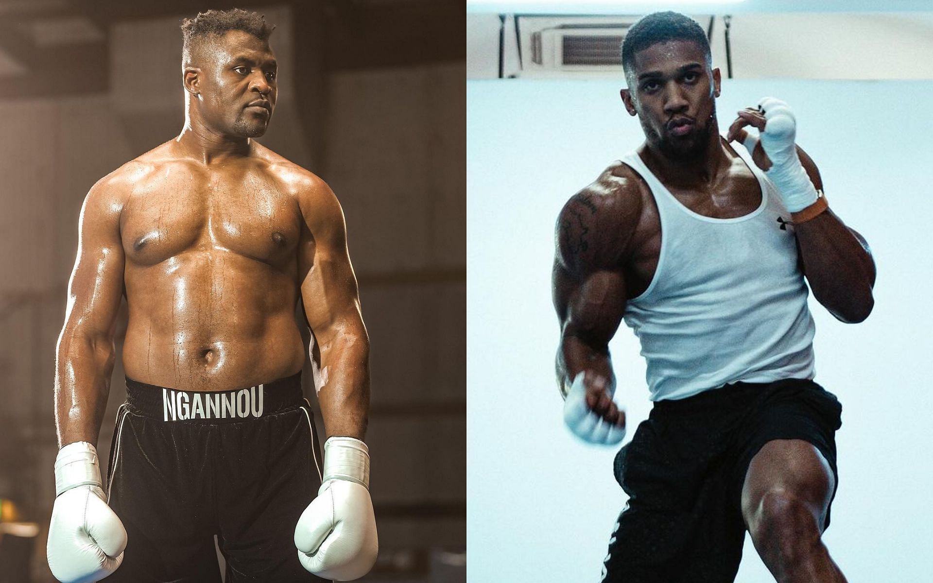 Francis Ngannou (left) set to take on Anthony Joshua (right) [Image courtesy @francisngannou @anthonyjoshua on Instagram]