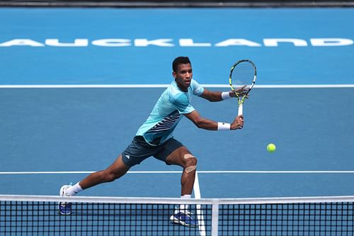 Auger-Aliassime at the 2024 Men's ASB Classic.