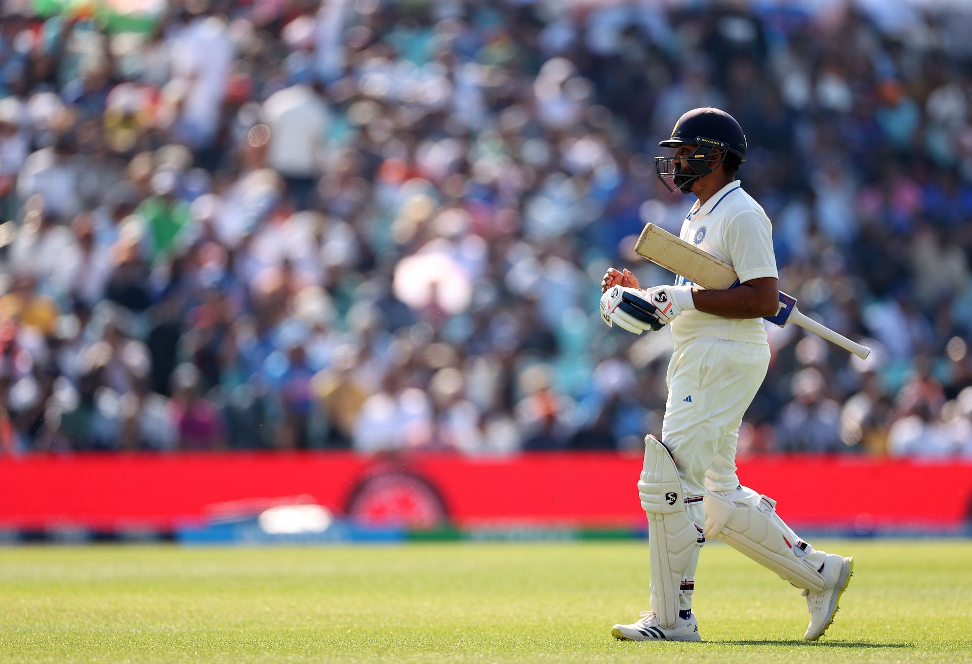 Rohit Sharma walks back: Australia v India - ICC World Test Championship Final 2023: Day Four