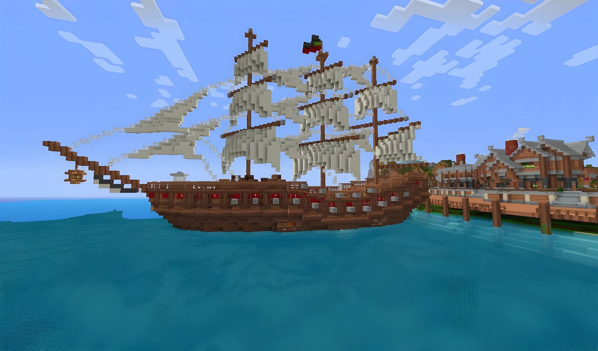 Boat builds are spectacular Minecraft creations (Image via Reddit)