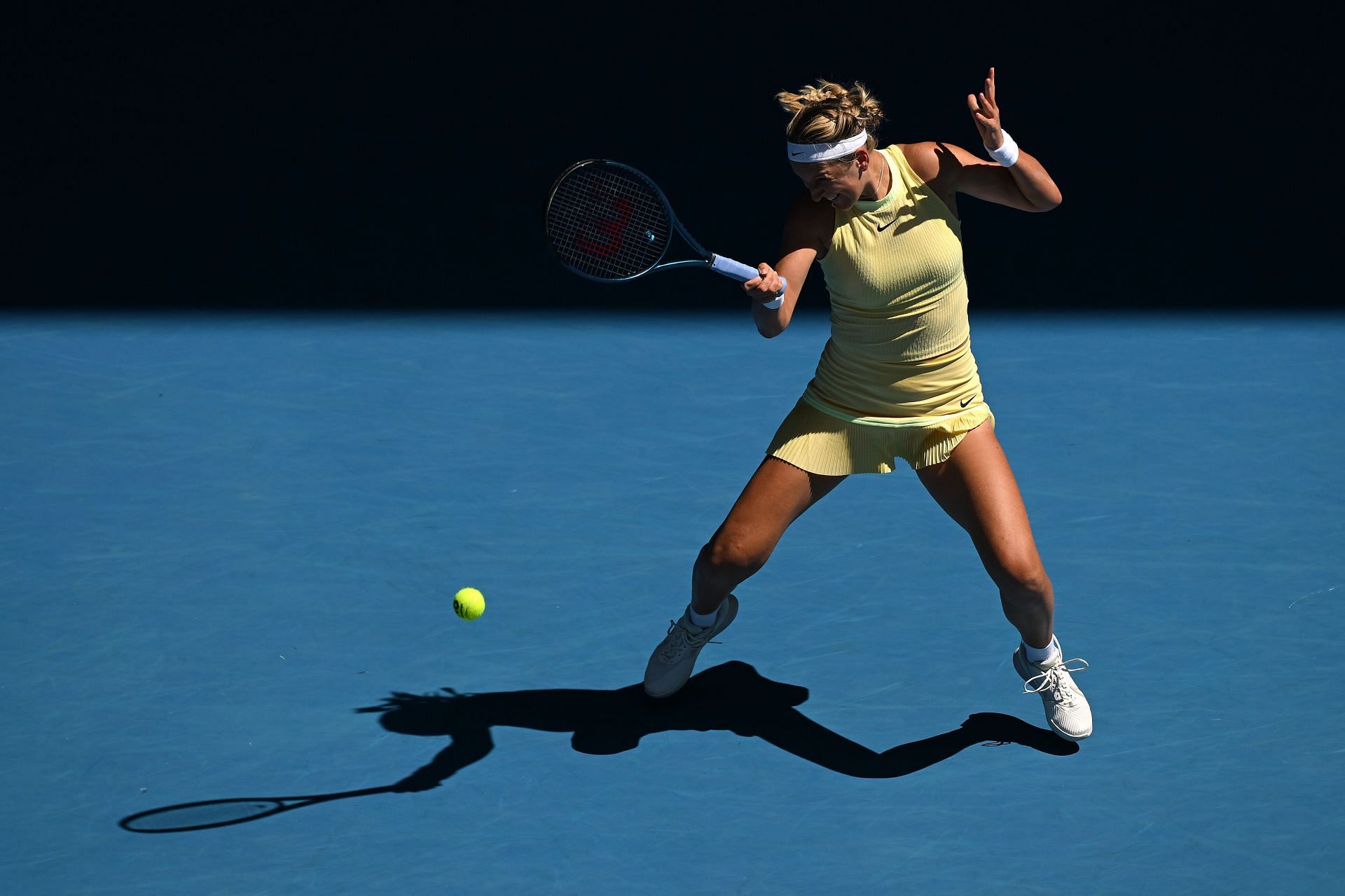 Victoria Azarenka during her round one singles match at the 2024 Australian Open - Getty Images