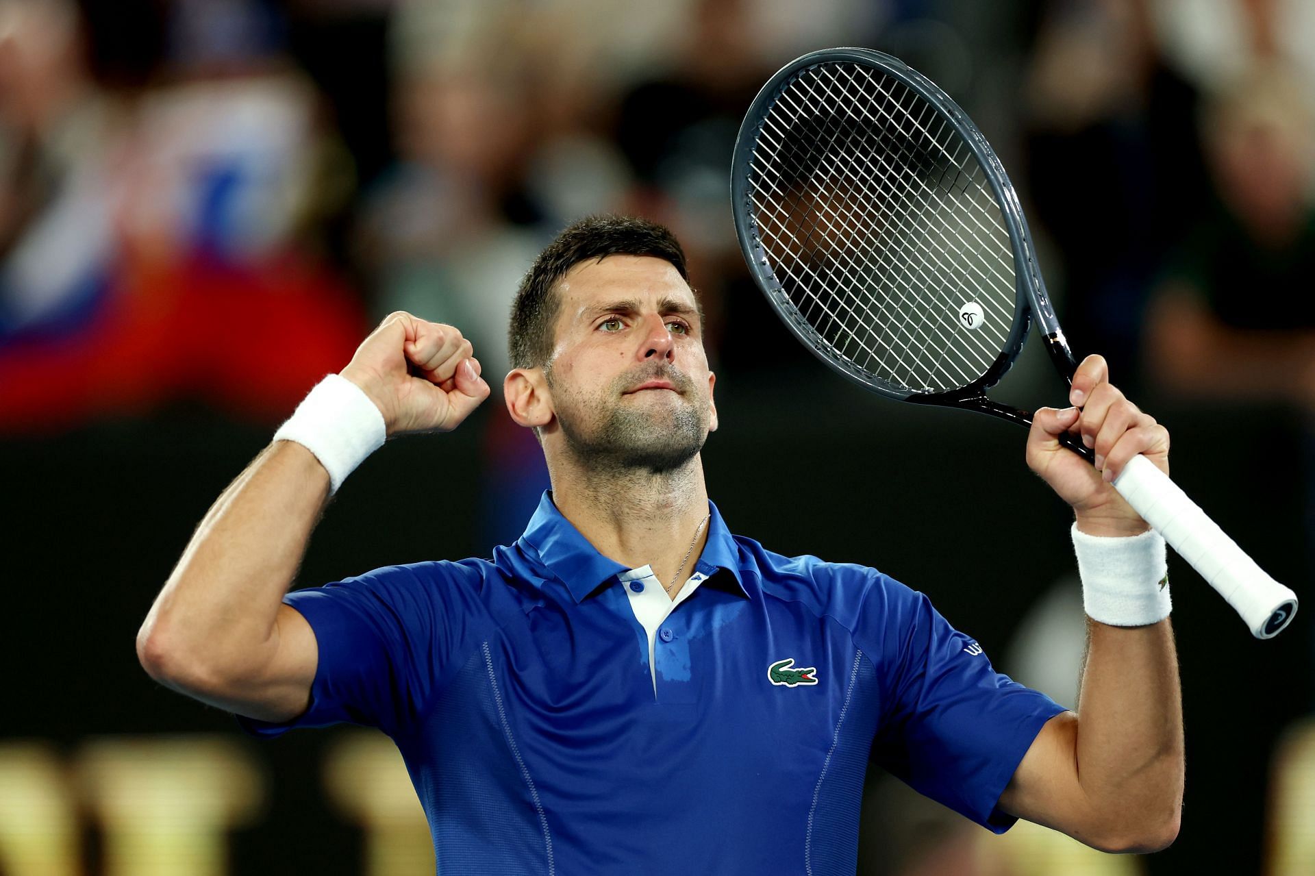 Novak Djokovic after defeating Tomas Martin Etcheverry at the Australian Open