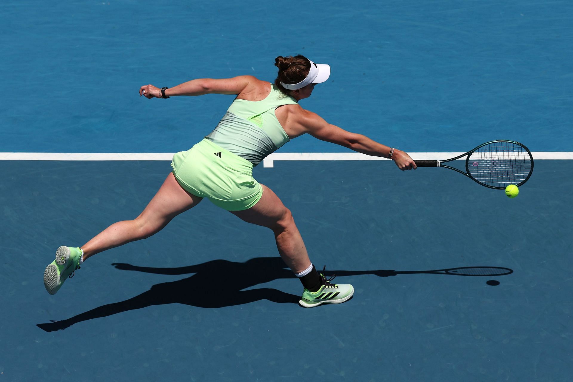 Elina Svotilona in action at the Australian Open