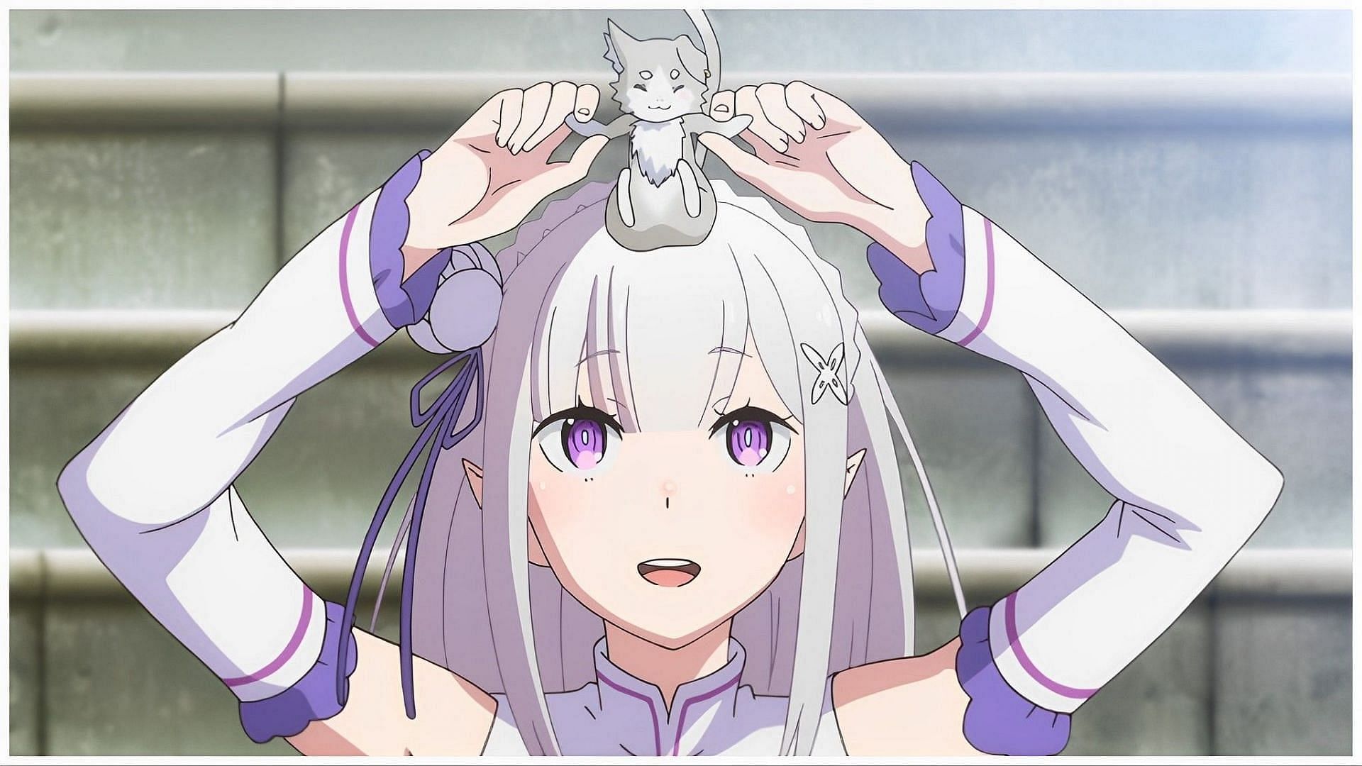 Emilia as seen in the RE:Zero anime series (Image via Studio White Fox)