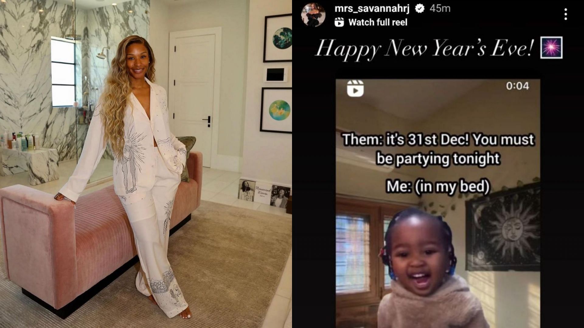 Savannah James comically suggests her 