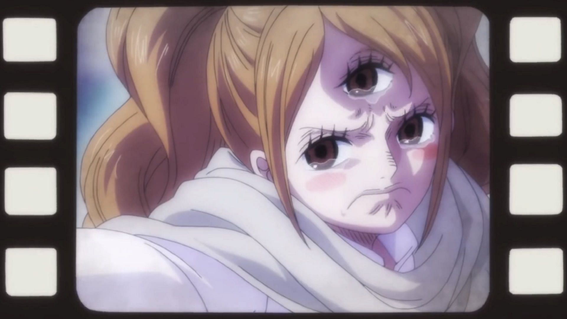 The Three-Eyed Charlotte Pudding as seen in One Piece (Image via Toei Animation)
