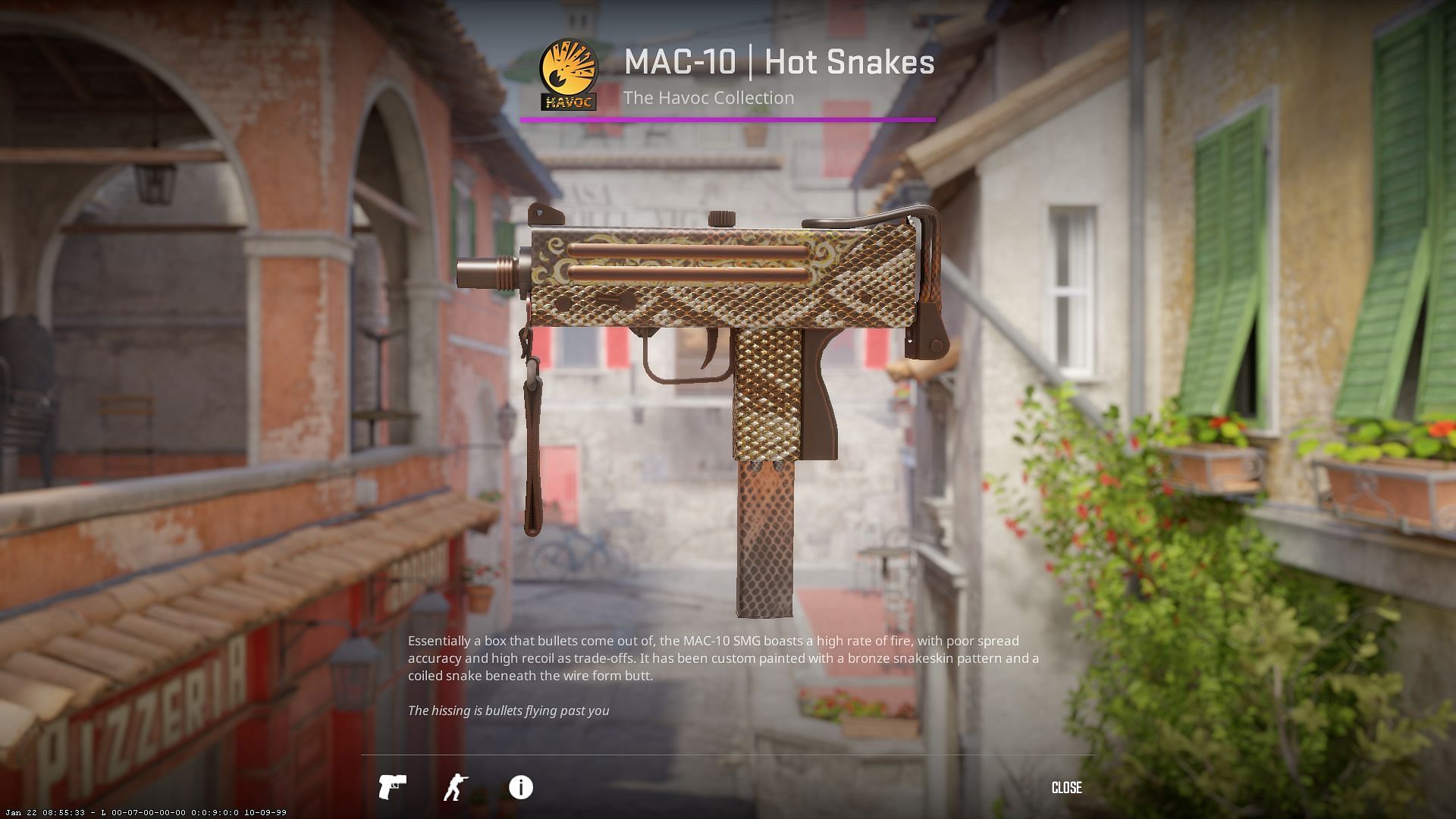 MAC 10 Hot Snakes (Image via Valve)