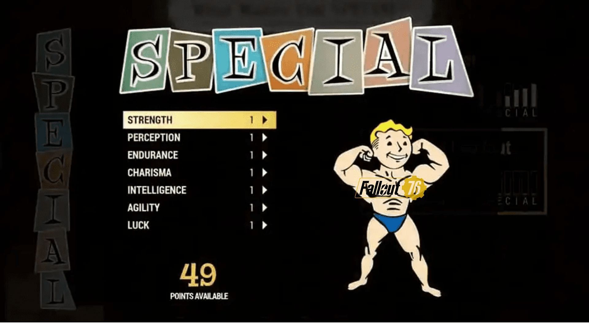 Players can level up their stats for better in-game performance (Image via Bethesda Game Studios)
