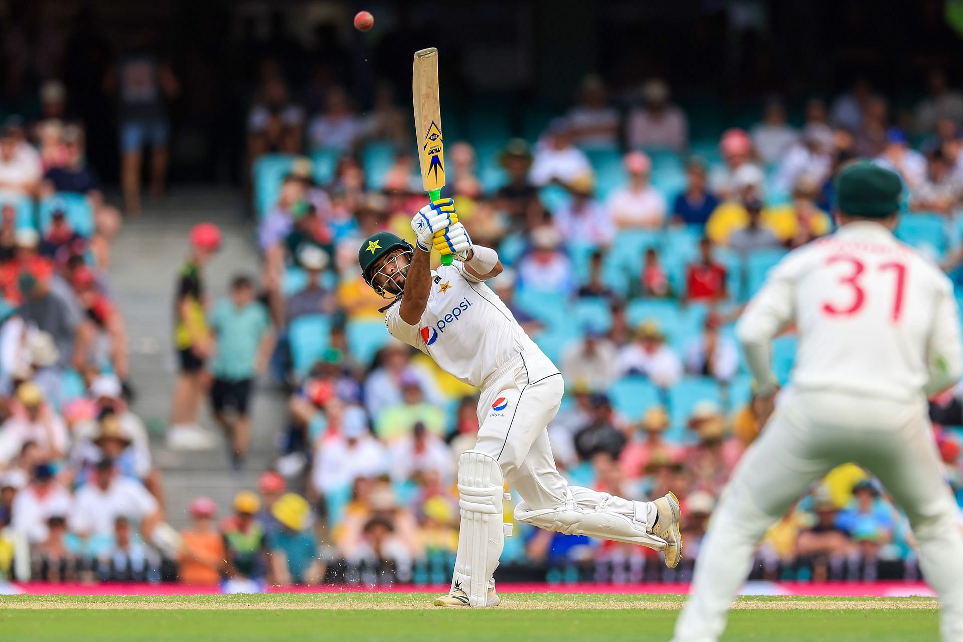 Aamer Jamal during Australia v Pakistan - Men&#039;s 3rd Test: Day 1 [Getty Images]