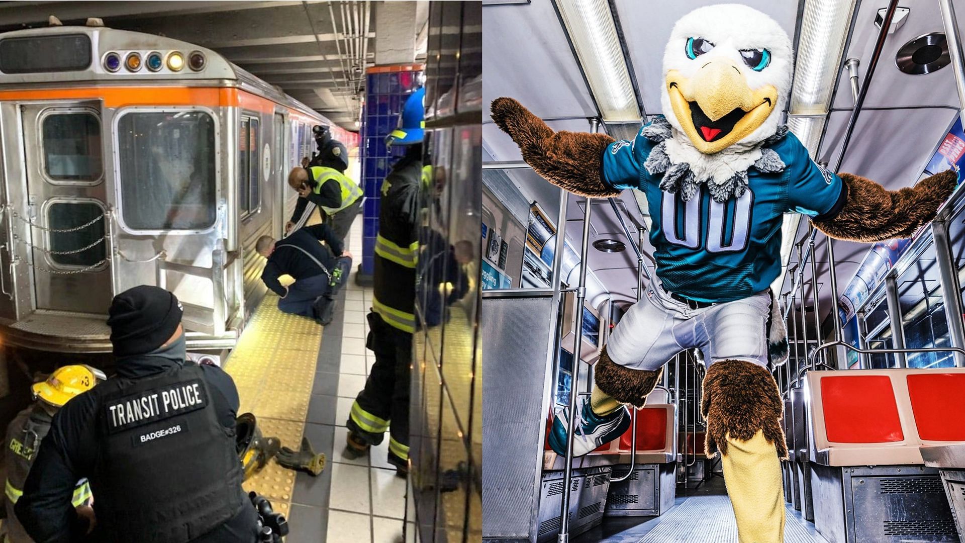 Internet reacts as the man fell on the subway track and died (Image via Facebook / Philadelphia Fire Department / SEPTA website)