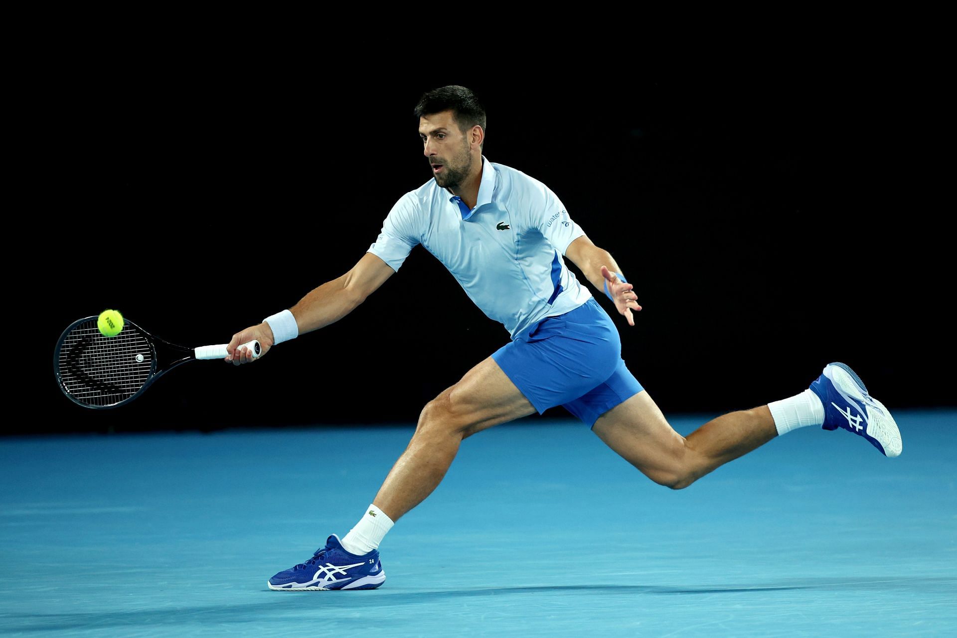 Novak Djokovic in action at the 2024 Australian Open