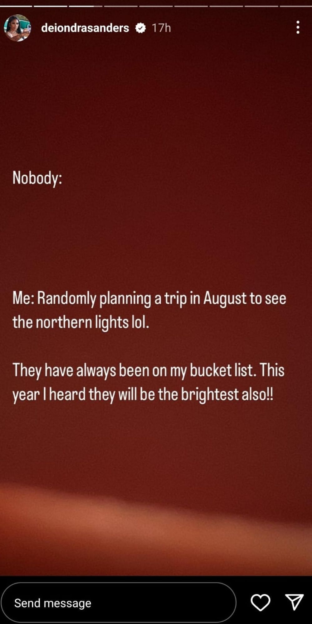 Coach Prime&#039;s daughter planning a trip.