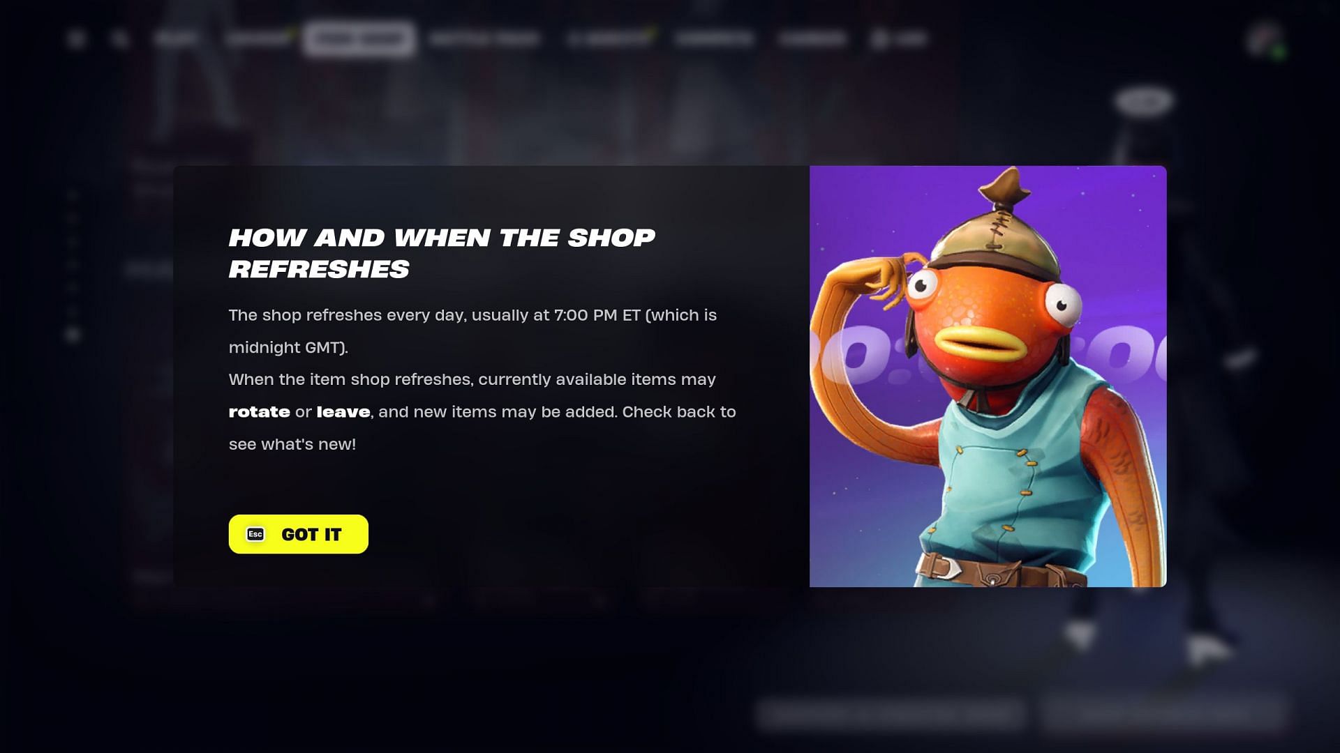 Fortnite glitch could have caused the Item Shop countdown timer to disappear  (Image via Epic Games/Fortnite)