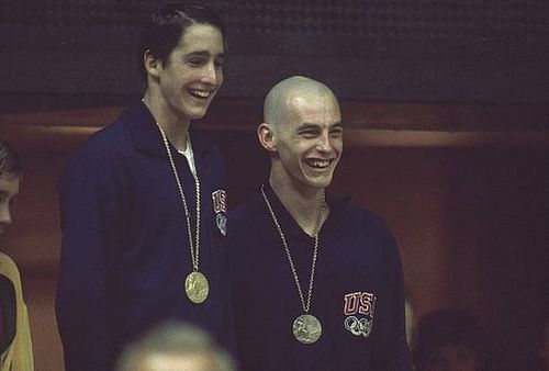 Steve Genter (R) at the 1972 Olympics