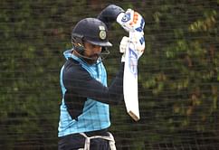 Indian captain Rohit Sharma hits the nets ahead of England Tests
