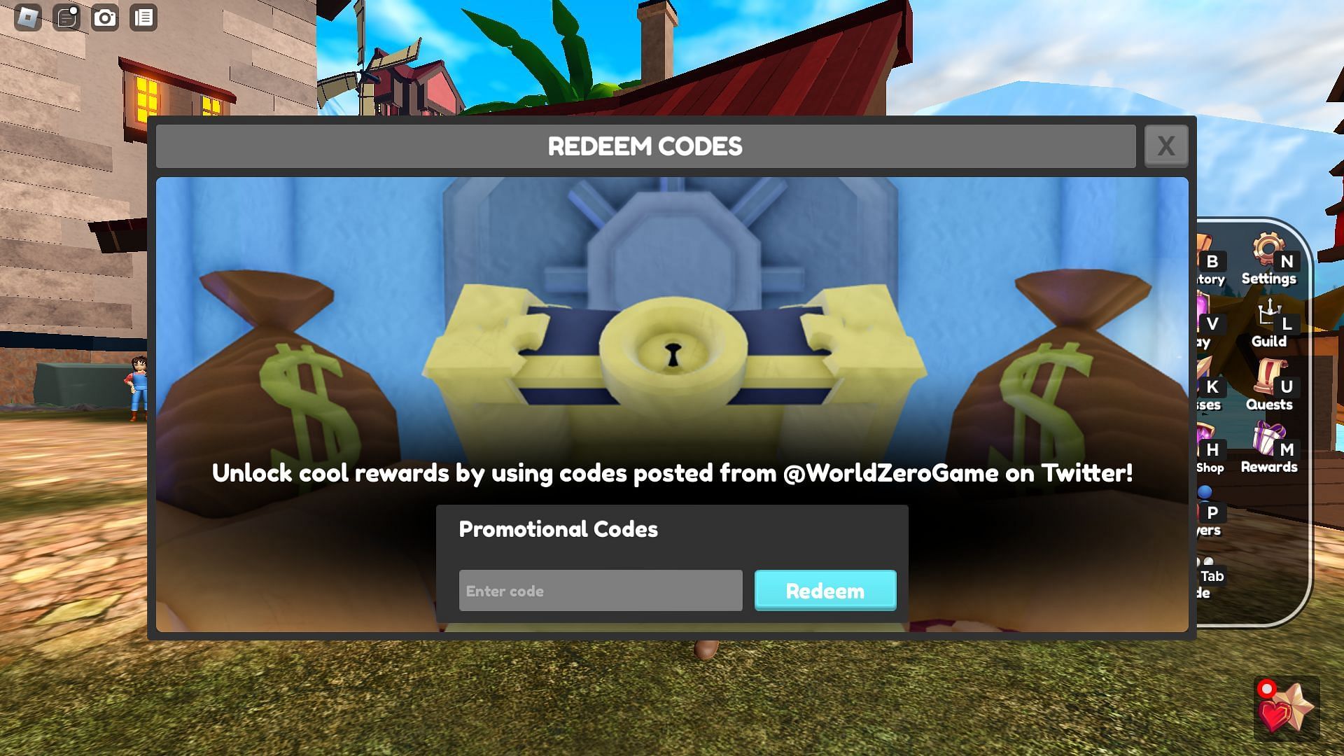 World Zero code troubleshooting (Image via Roblox and Sportskeeda)