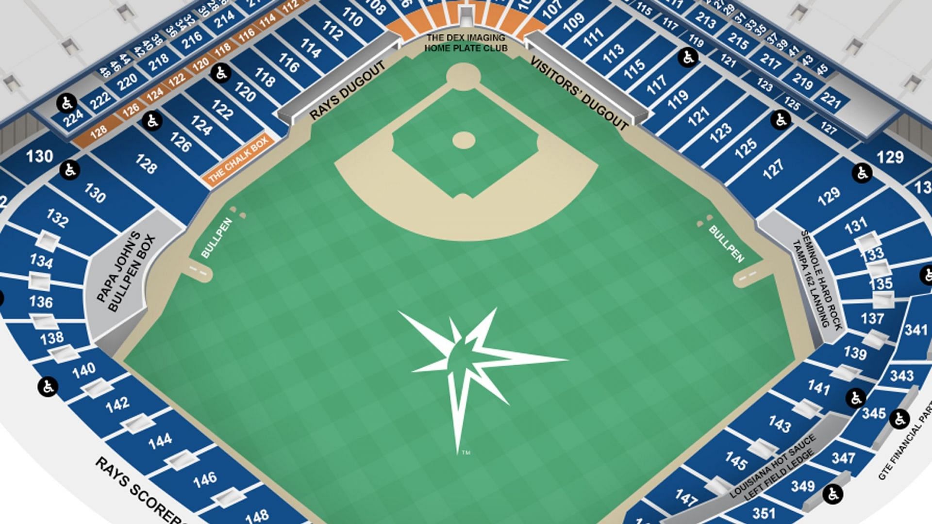 Seating Plan inside the Tropicana Field
