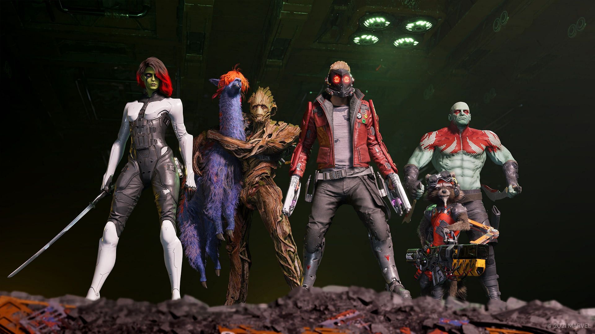 Guardians of the Galaxy. (Image via Eidos Interactive Corp.)