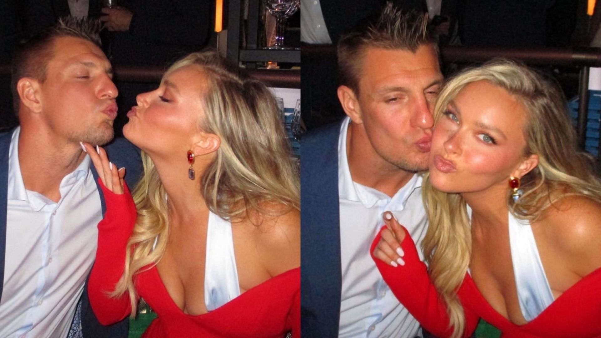 Rob Gronkowski and Camille Kostek during their New Year Party