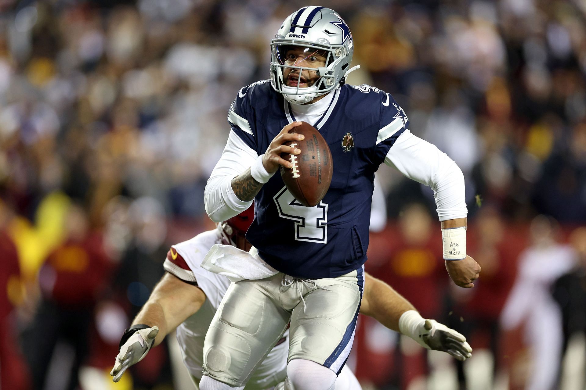 Dak Prescott during Dallas Cowboys vs. Washington Commanders