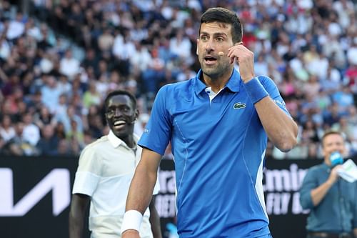 Novak Djokovic at a pre-Australian Open 2024 event