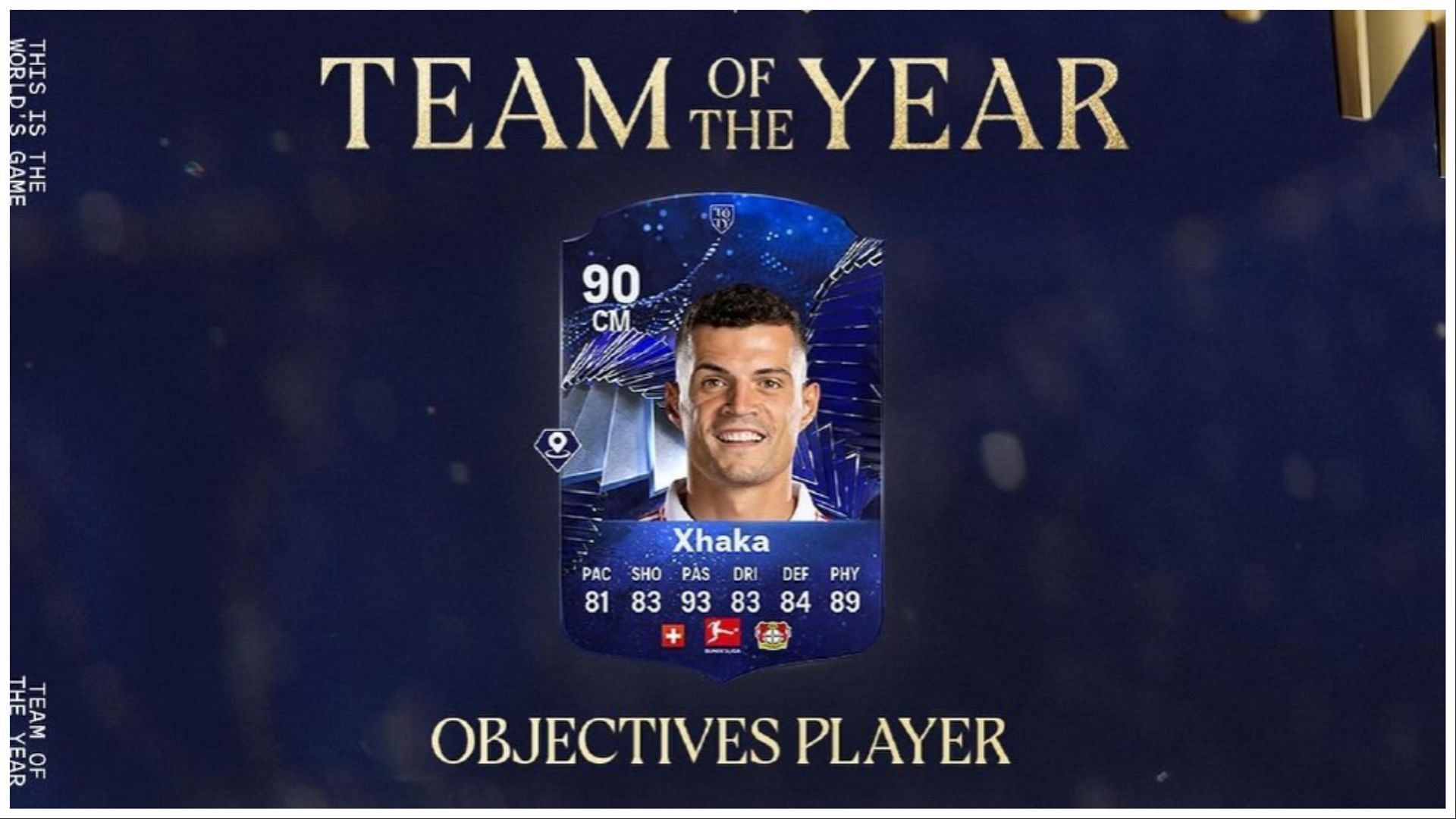 Granit Xhaka TOTY Honorable Mentions is now available (Image via Twitter/GestArena)
