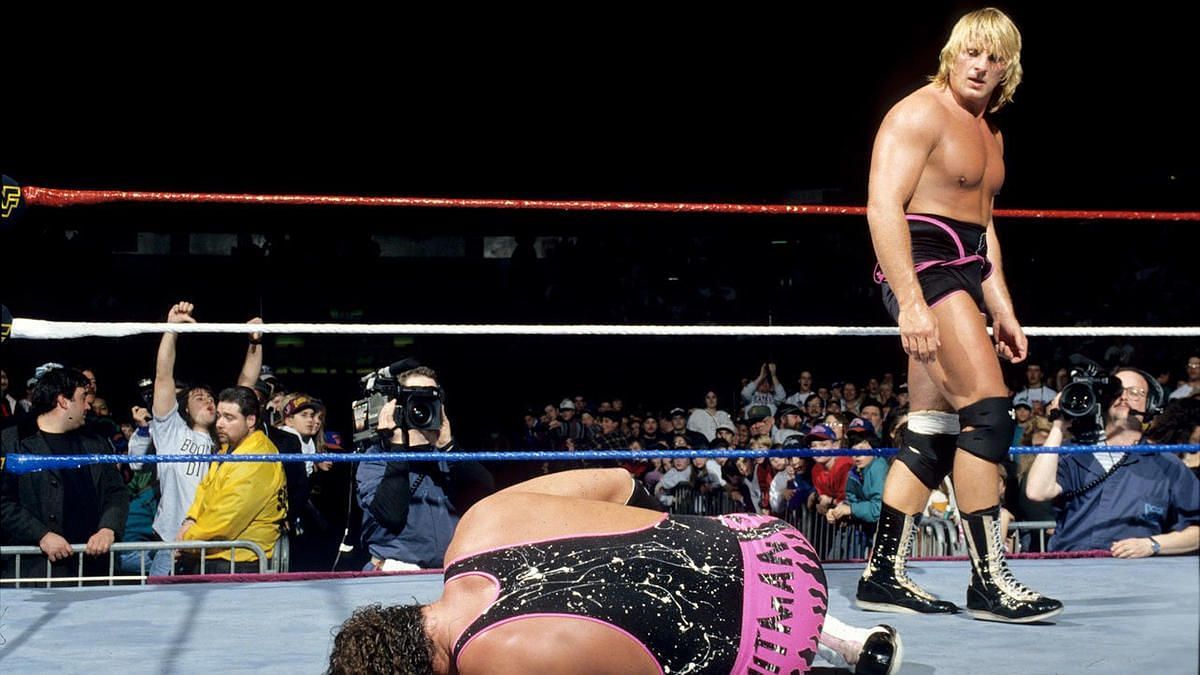 Owen Hart and Brett Hart following a loss