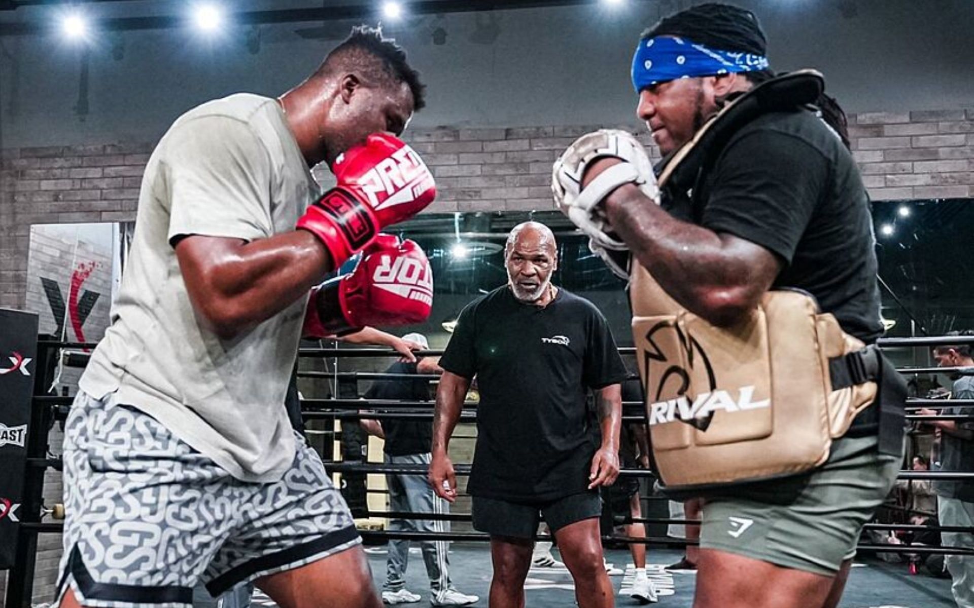 Francis Ngannou and Mike Tyson trained last year. [Image via @FrancisNgannou on Instagram]