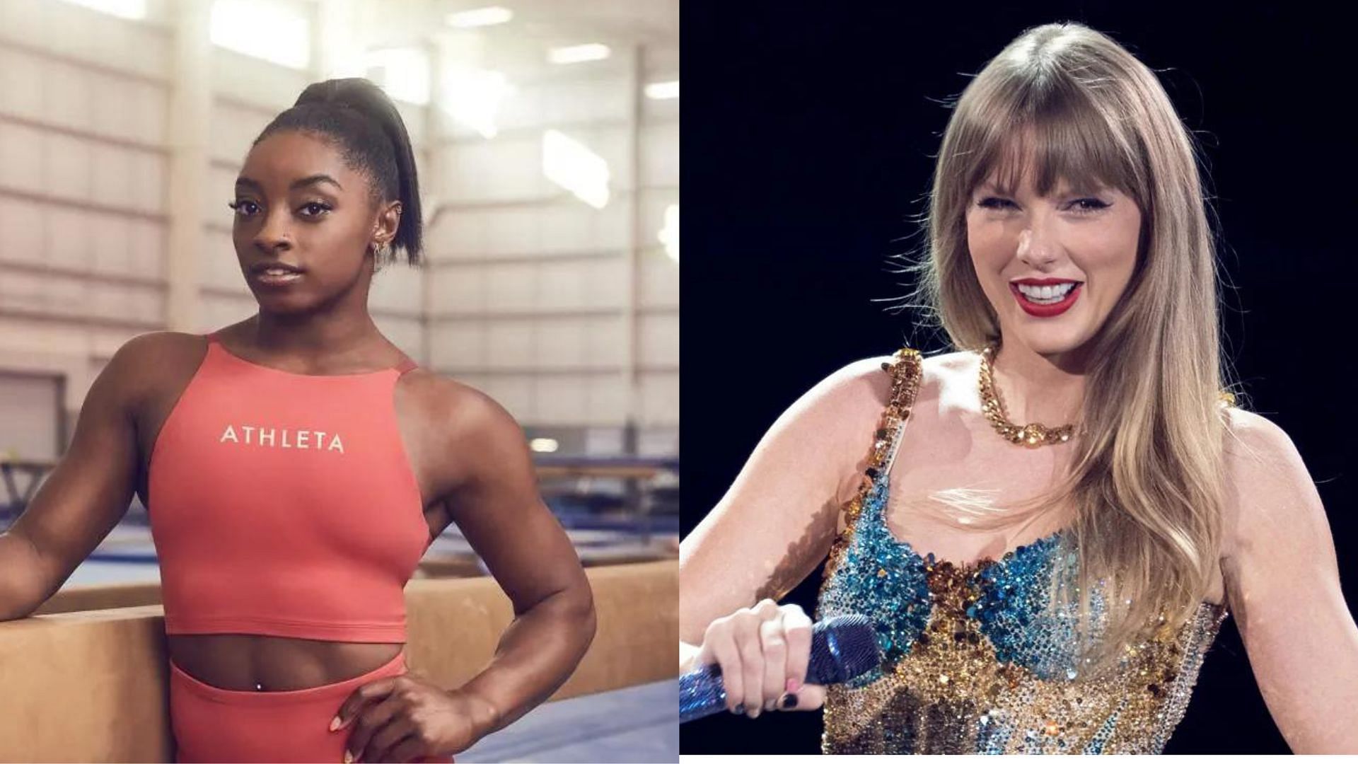 Simone Biles and Taylor Swift 